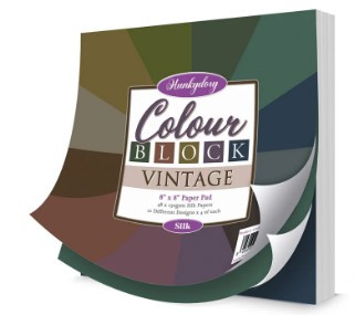 Hunkydory Crafts Colour Block Vintage 8"x8" Paper Pad- Silk