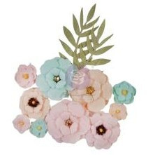Prima Flowers- Peach Tea Flowers- Afternoon Tea-12 pc