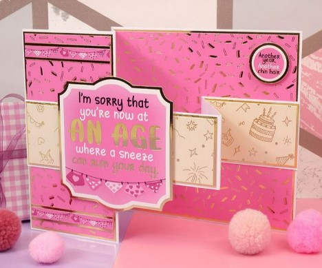 Hunkydory Crafts Humour Luxury Card Topper- Cheeky Chops! HUNHUM702