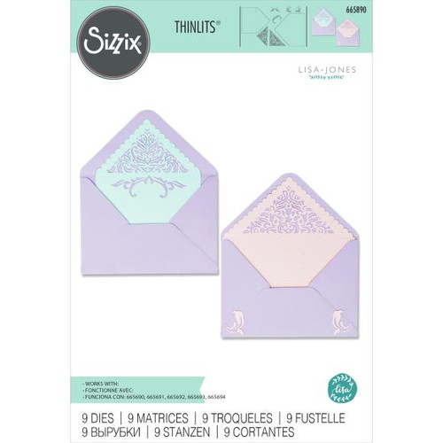 Sizzix Thinlits Die by Lisa Jones-Lace Envelope Liners