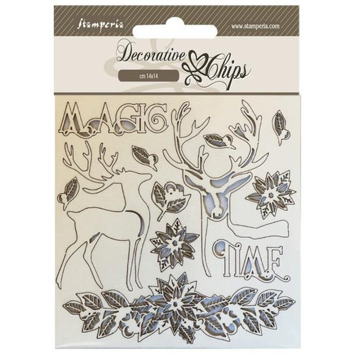Stamperia Decorative Chips (cm 14x14) - Magic Time