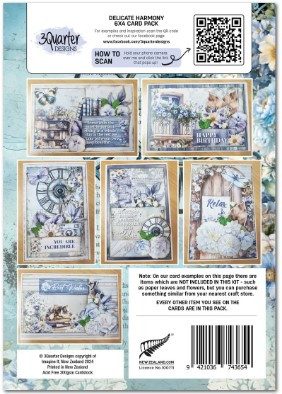 3Quarter Designs- Delicate Harmony- 6x4 Card Pack