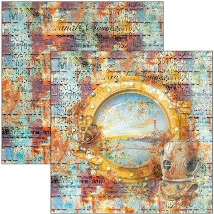 Ciao Bella 12"x 12" Patterns Paper Pad- 8 Double-sided papers- Coral Reef