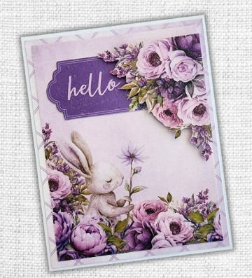 Paper Rose- Embossed Die Cut - Lavender & Fairies Ephemera