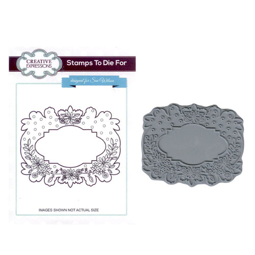 Creative Expressions Pre-Cut Rubber Stamp Sue Wilson UMS591 Floral Garland