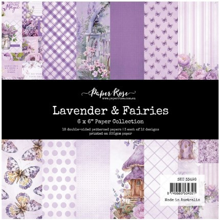 Paper Rose- 6x6" Paper Collection - Lavender & Fairies