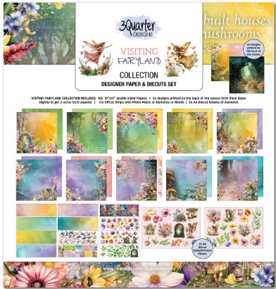 3Quarter Designs- Visiting Fairyland- 12x12 Designer Paper & Diecuts Collection