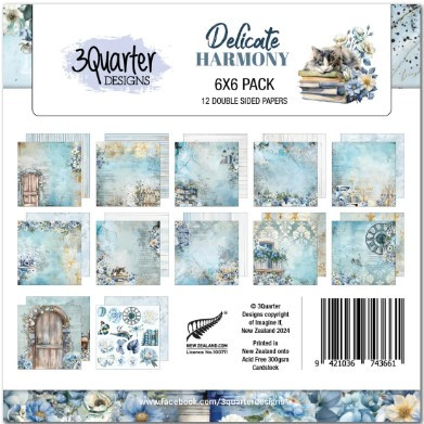 3Quarter Designs- Delicate Harmony- 6x6 Double-Sided Paper Pack