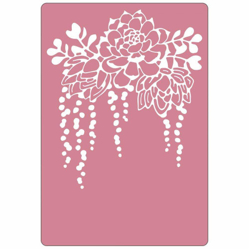 Sizzix Textured Impressions Embossing Folder - 661934 Elegant Succulents