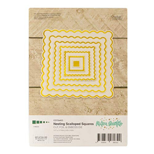 Artdeco Creations Couture Creations Cut, Foil & Emboss Nesting Dies-Scalloped Squares