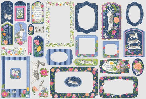 Graphic 45- Chipboard Tags & Frames- Spring is in the Air