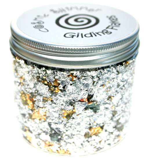 Cosmic Shimmer Gilding Flakes 200ml Pot - Silver Dream