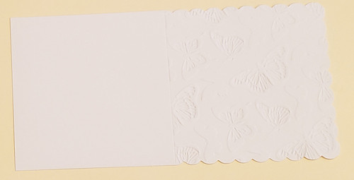 Craft Style Products- 6"x6" Scalloped Edge Card Blanks & Envelopes- white 10 pack- 300gsm- Embossed Butterfly