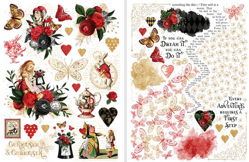 Graphic 45- Rub-on Transfer- Curiouser & Curiouser