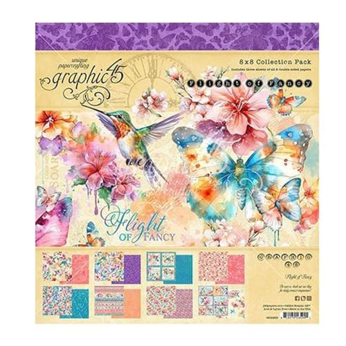 Graphic 45 8x8 Collection Pack- Flight of Fancy