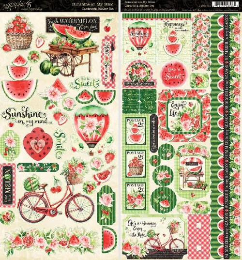 Graphic 45- Cardstock Sticker Set- Sunshine on My Mind