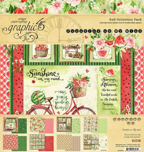 Graphic 45 8x8 Collection Pack- Sunshine on My Mind