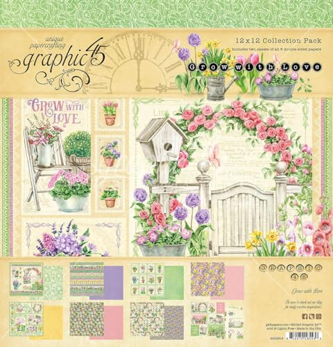 Graphic 45 12x12 Collection Pack- Grow with Love