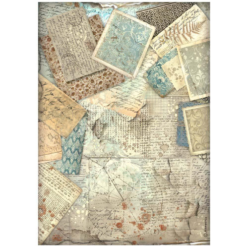 Stamperia A4 Decoupage Rice Paper - Alterego- Letters Background