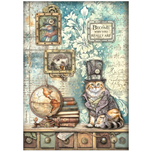 Stamperia A4 Decoupage Rice Paper - Alterego- Cat
