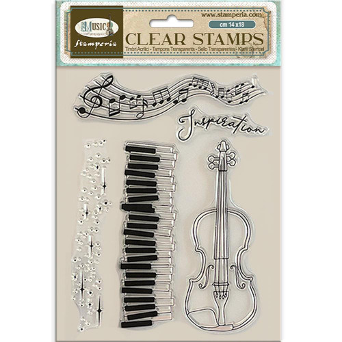 Stamperia- Clear Stamps- Music- Violin