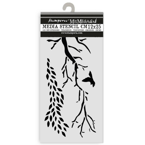 Stamperia Stencil 12X25CM- Dewdrops Branches