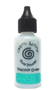 Cosmic Shimmer Pixie Powder 30ml -- Peacock Green *note