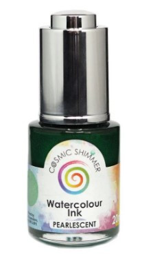 Cosmic Shimmer - Pearlescent Watercolour Ink- Holly Green
