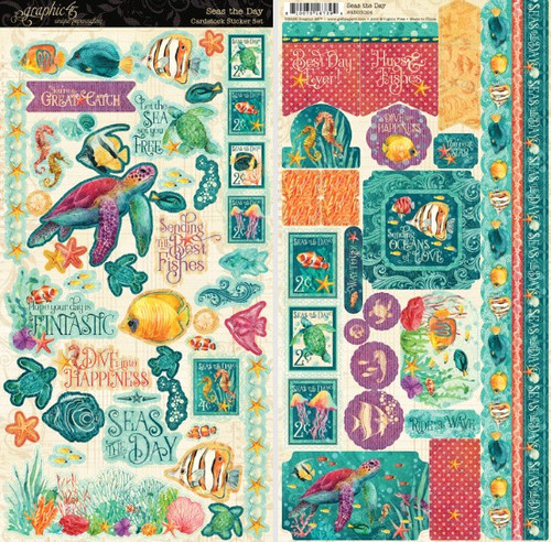 Graphic 45- Cardstock Sticker Set- Seas the Day