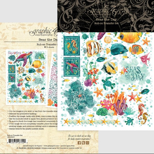 Graphic 45- Rub-on Transfer- Seas the Day