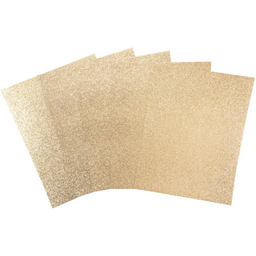 Harmony Paper Company Diamond Chic Glitter- 20 sheets Glitter Paper- Rose Gold