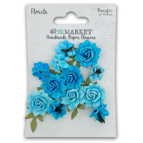 49 and Market- Handmade Flowers- Florets- Pacific 12 pc