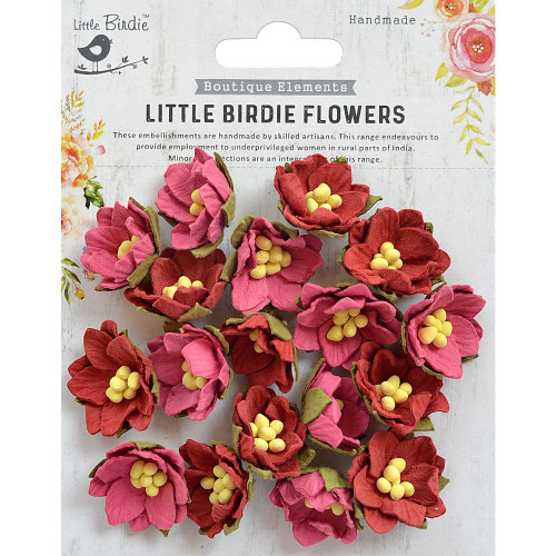 Little Birdie Crafts- Handmade Flowers- Butter Cup- Candy Mix- 18pc