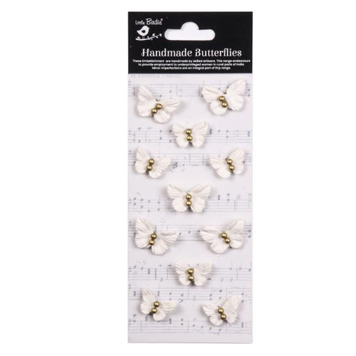 Little Birdie Crafts- Handmade Flowers- Pearl Butterflies- Ivory Pearl- 11pc