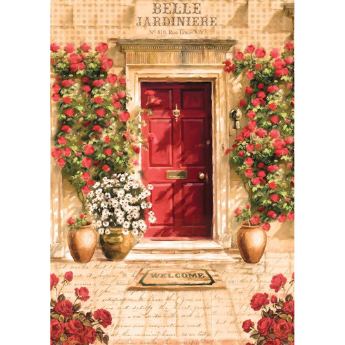 Little Birdie Crafts- A4 Decoupage Papers- Trendy Doors- 4 sheets