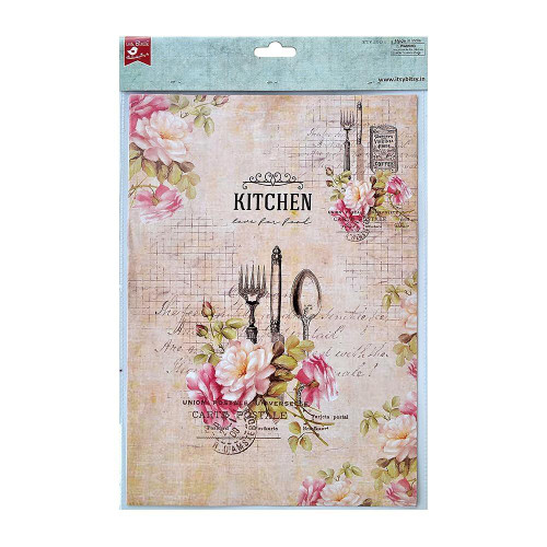 Little Birdie Crafts- A4 Decoupage Papers- Birdie Cafe- 4 sheets