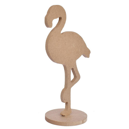 Little Birdie Crafts- MDF Base 5.5mm- Standing Flamingo approx: 4x7.5in