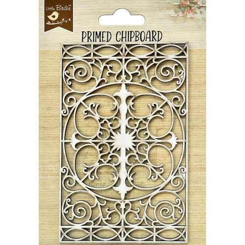 Little Birdie Crafts- Primed Chipboard- Victorian Grill- 1pc