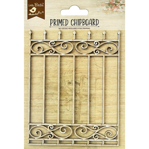 Little Birdie Crafts- Primed Chipboard- Scroll Elegance - 1pc