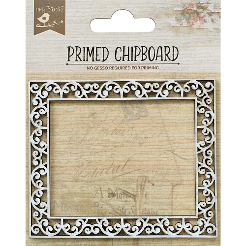 Little Birdie Crafts- Primed Chipboard- Paisley Curls- 1pc
