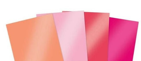 Hunkydory Crafts Mirri Selection- Blushing Blossoms 220gsm Mirror Card MCD460 *note