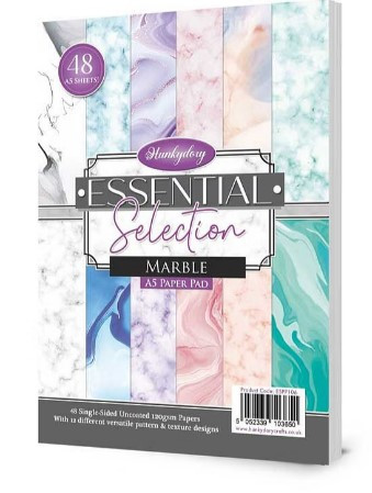 Hunkydory Crafts- Essential Selection A5 Paper Pad- Marble