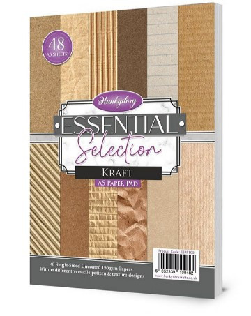 Hunkydory Crafts- Essential Selection A5 Paper Pad- Kraft