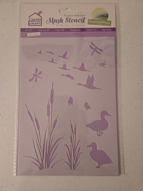 Studio Light- Pondering Dreams- A5 Mask Stencil- Take Flight