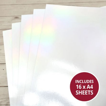 Hunkydory Crafts- Adorable Scorable Rainbow Finish- Prism White- 16- A4 sheets
