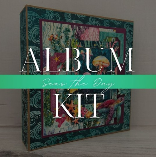 Graphic 45 Album Kit 2025- Seas the Day- Deconstructed Trifold Waterfall Album