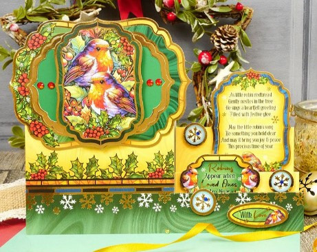 Hunkydory Crafts Christmas Style Luxury Topper Set- Little Robin Redbreast ELEG25-904