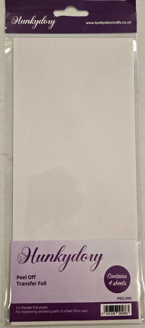 Hunkydory Crafts- Peel Off- Transfer Foil- 4 sheets