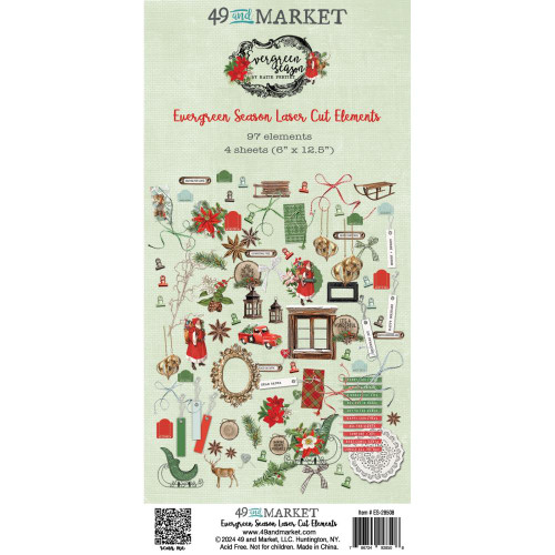 49 and Market- Evergreen Season- Laser Cut Elements