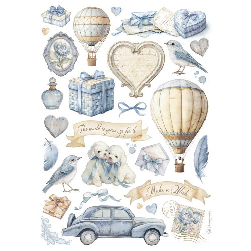 Stamperia A4 Decoupage Rice Paper - Timeless- Mixed Elements